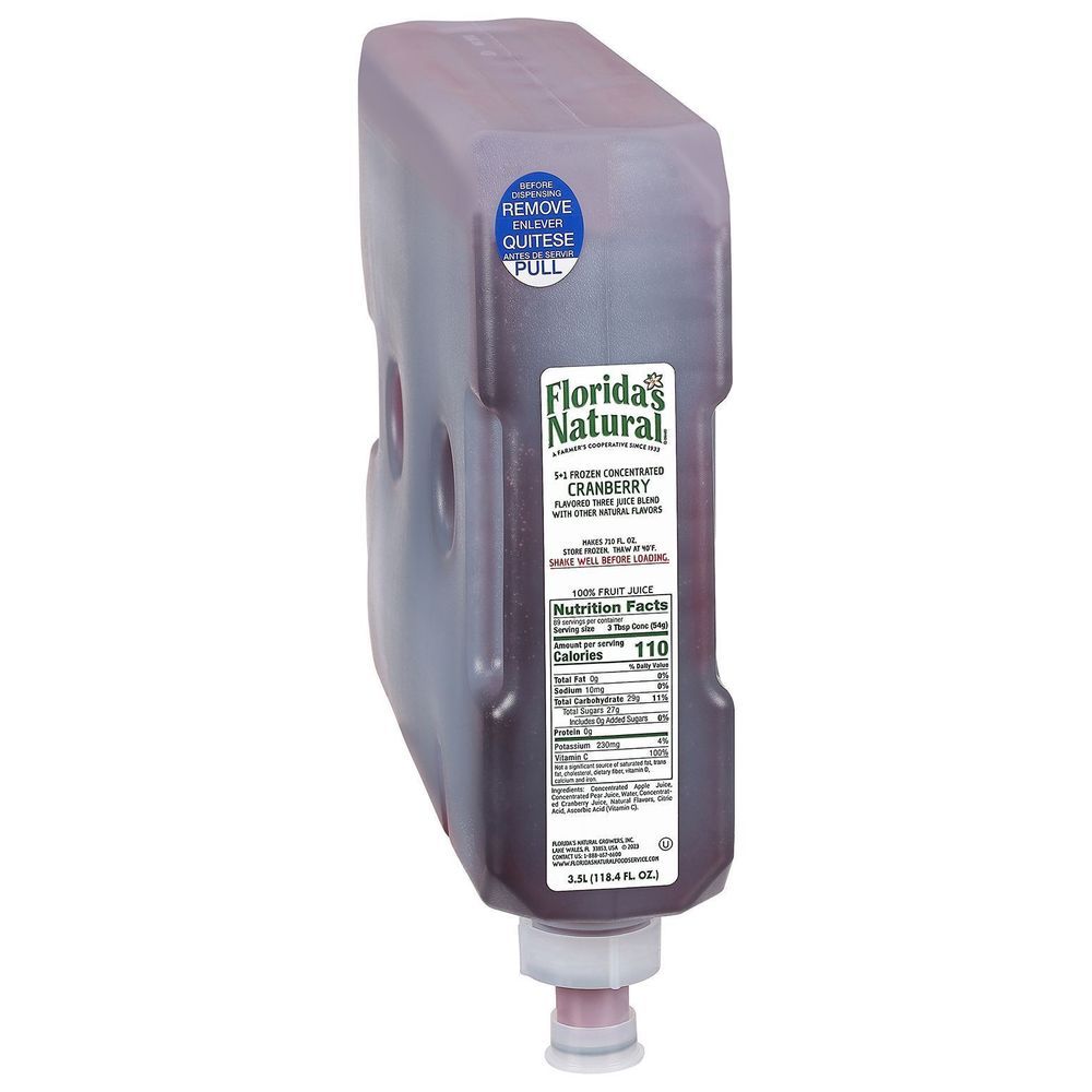 Florida's Natural 5 Plus 1 Cranberry Juice Blend, 3.5 Liter -- 3 Per Case