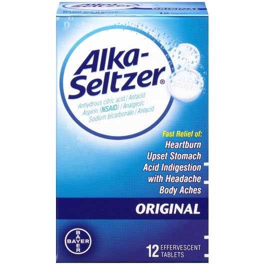 Alka-seltzer Original Effervescent Tablet With Aspirin, 12 Count -- 48 Per Case