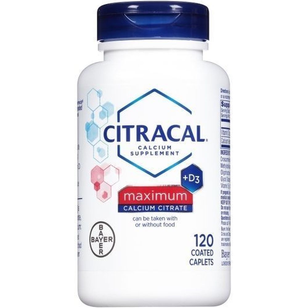 Citracal Maximum Calcium Citrate Coated Caplets, 120 Count -- 24 Per Case