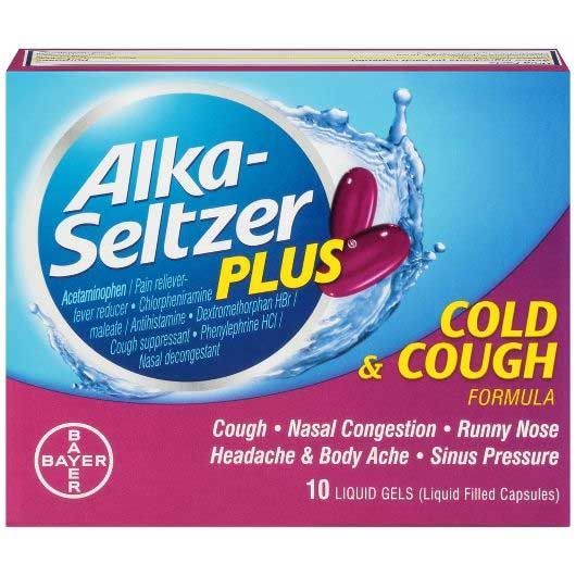 Alka-seltzer Plus Cold And Cough Liquid Gels, 10 Count -- 24 Per Case