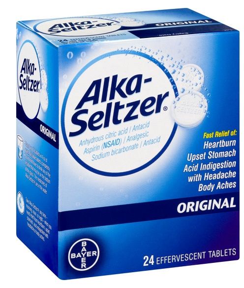Alka-seltzer Original Cold Medicine Effervescent Tablet, 24 Count -- 30 Per Case