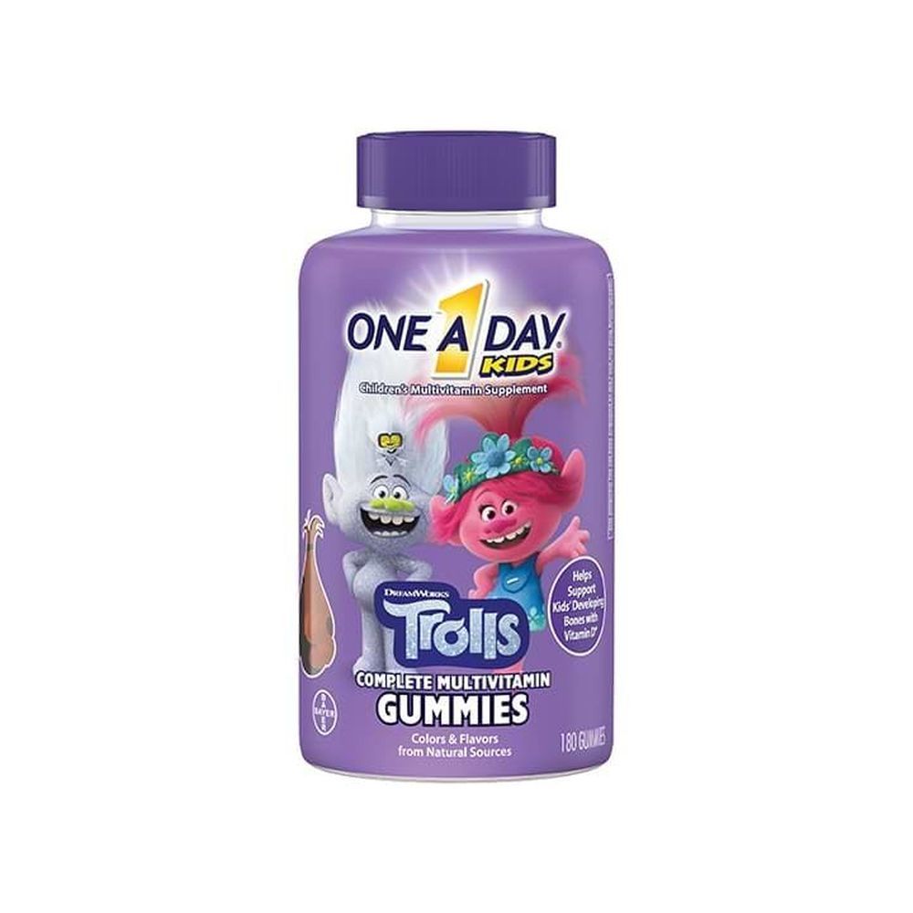 One A Day Trolls Complete Multivitamin Gummies, 180 Count -- 24 Per Case