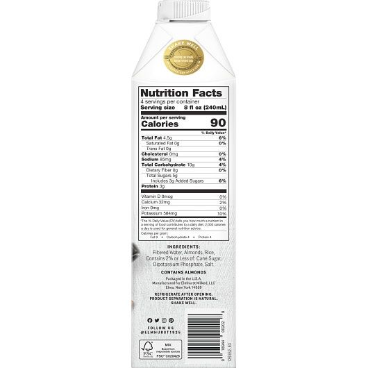 Elmhurst Milked Almond Barista, 32 Fluid Ounce -- 6 Per Case