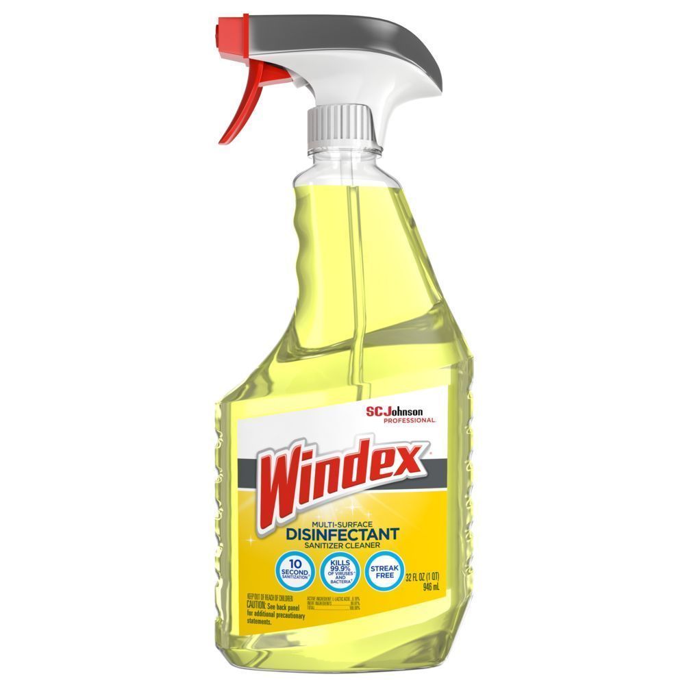 Windex Multi Surface Disinfectant, 32 Ounce Trigger Spray -- 8 Per Case