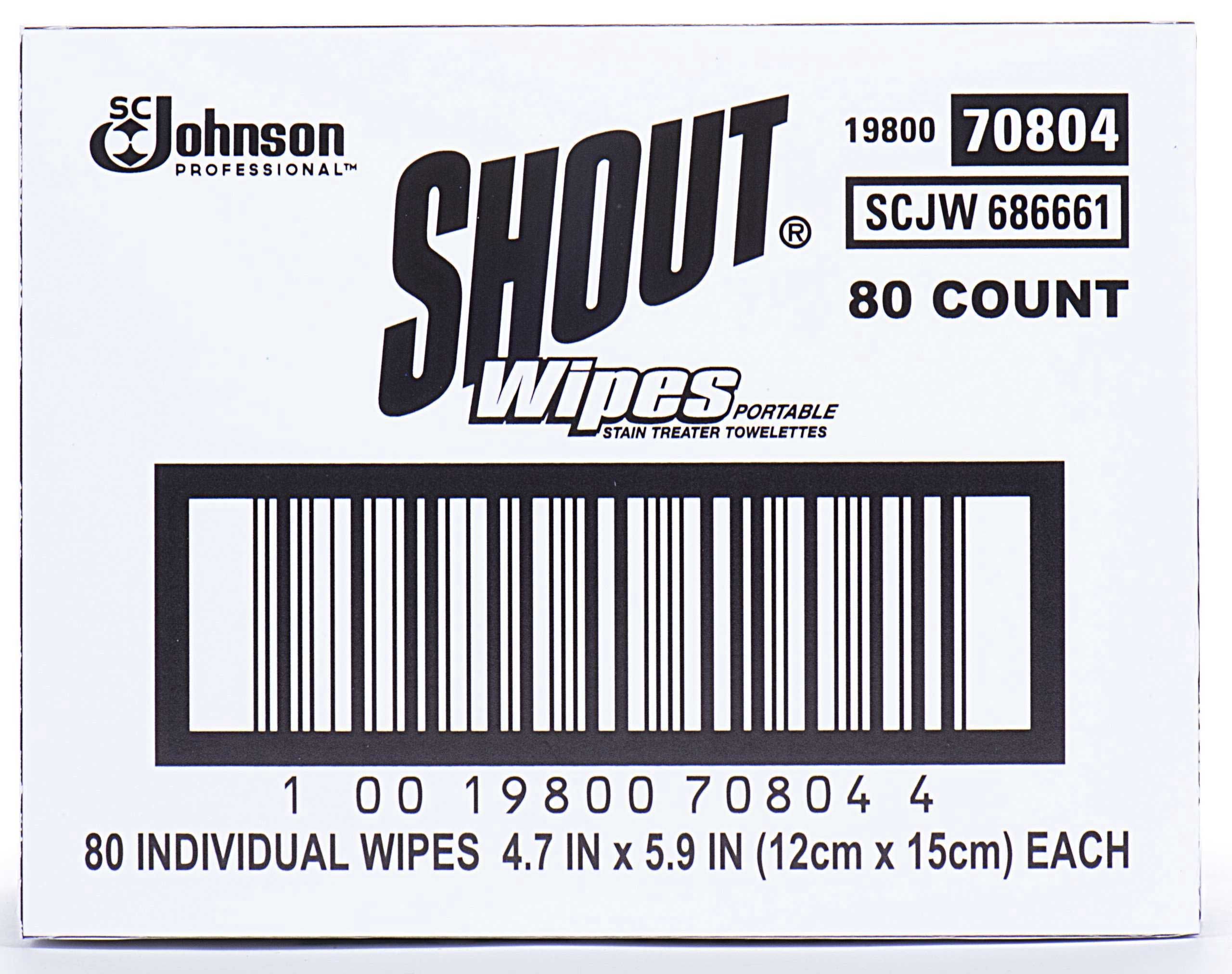 Shout Cleaning Wipes -- 80 Per Case