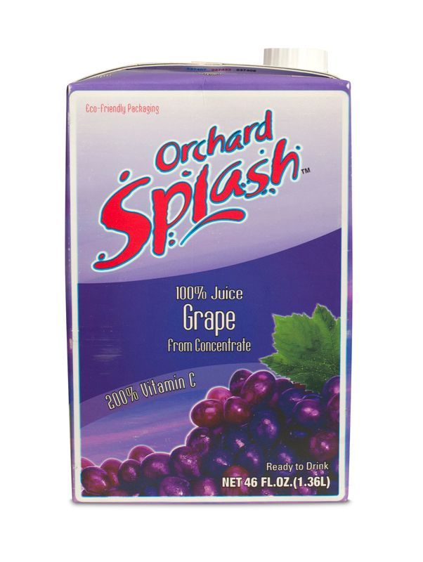 Orchard Splash 100 Percent Grape Juice Ready To Serve, 46 Ounce -- 12 Per Case