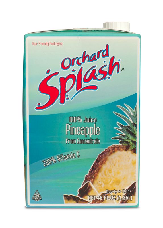 Orchard Splash 100 Percent Pineapple Juice Ready To Serve, 46 Ounce -- 12 Per Case