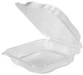 Genpak Microwave Safe Extra Large Clear Hinged Container, 75 Count -- 2 Per Case