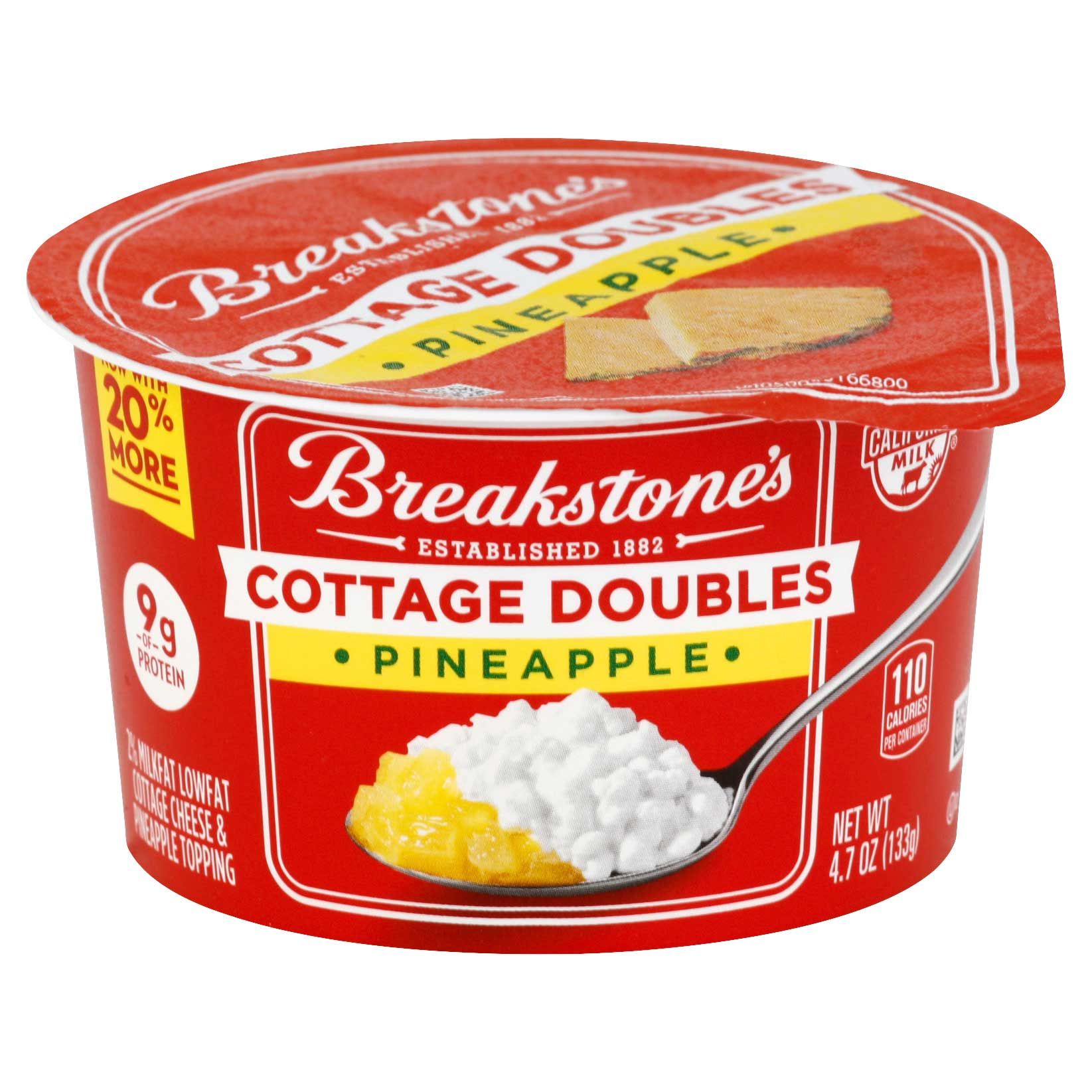 Breakstone's Cottage Doubles Pineapple Cottage Cheese, 4.7 Ounce -- 12 Per Case