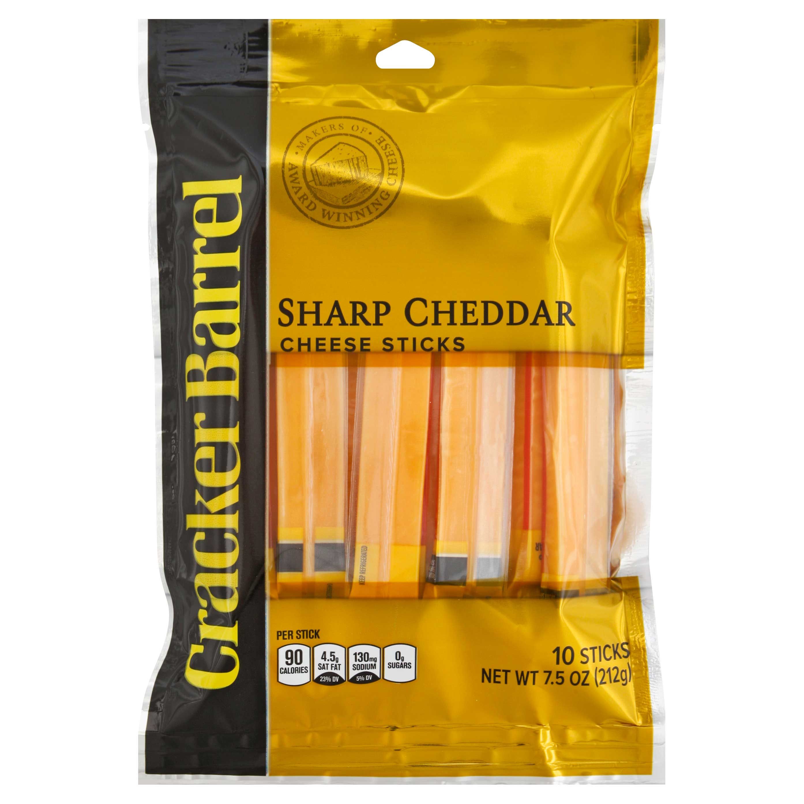 Cracker Barrel Sharp Cheddar Cheese Sticks, 7.5 Ounce -- 12 Per Case