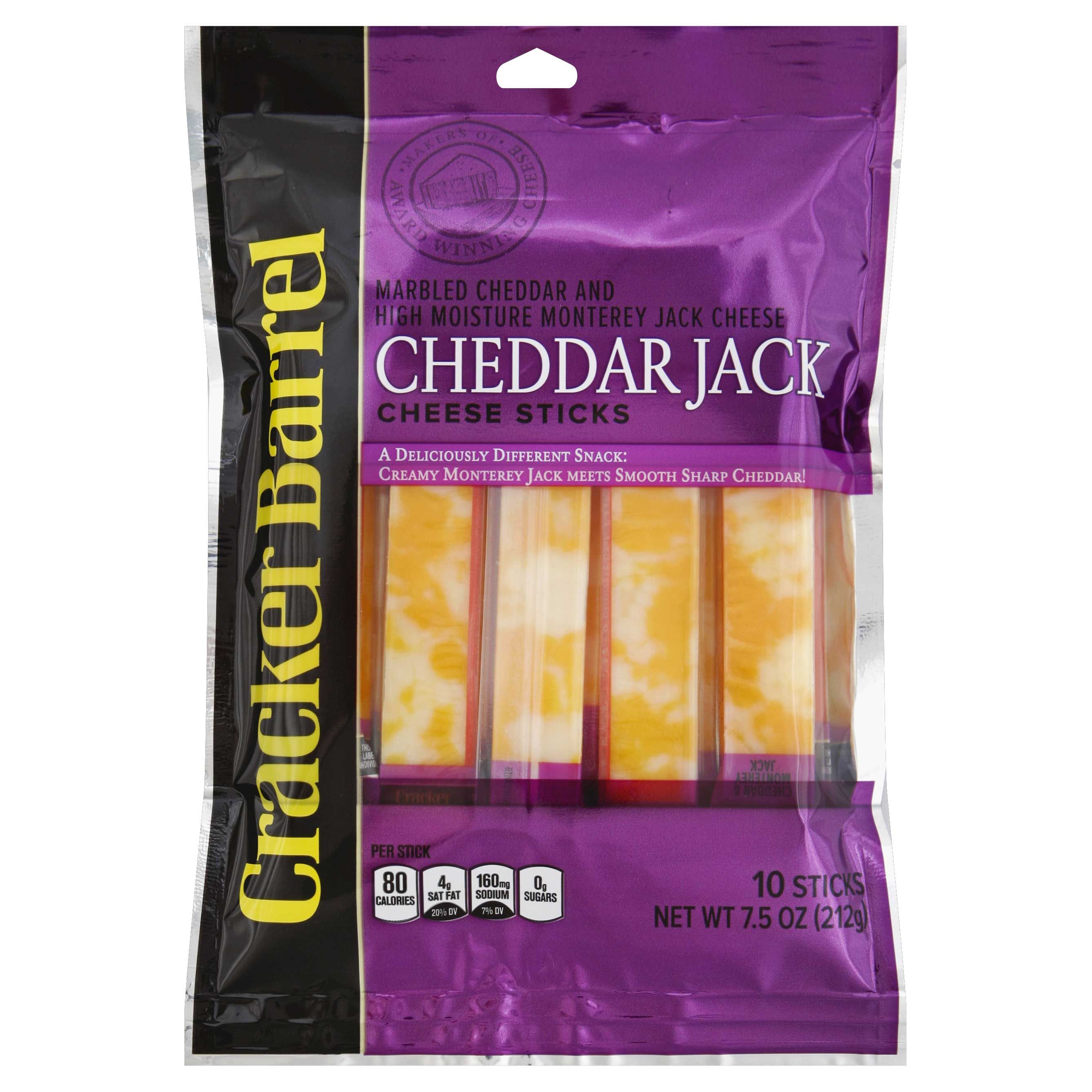 Cracker Barrel Monterey Jack Cheese Sticks, 7.5 Ounce -- 12 Per Case