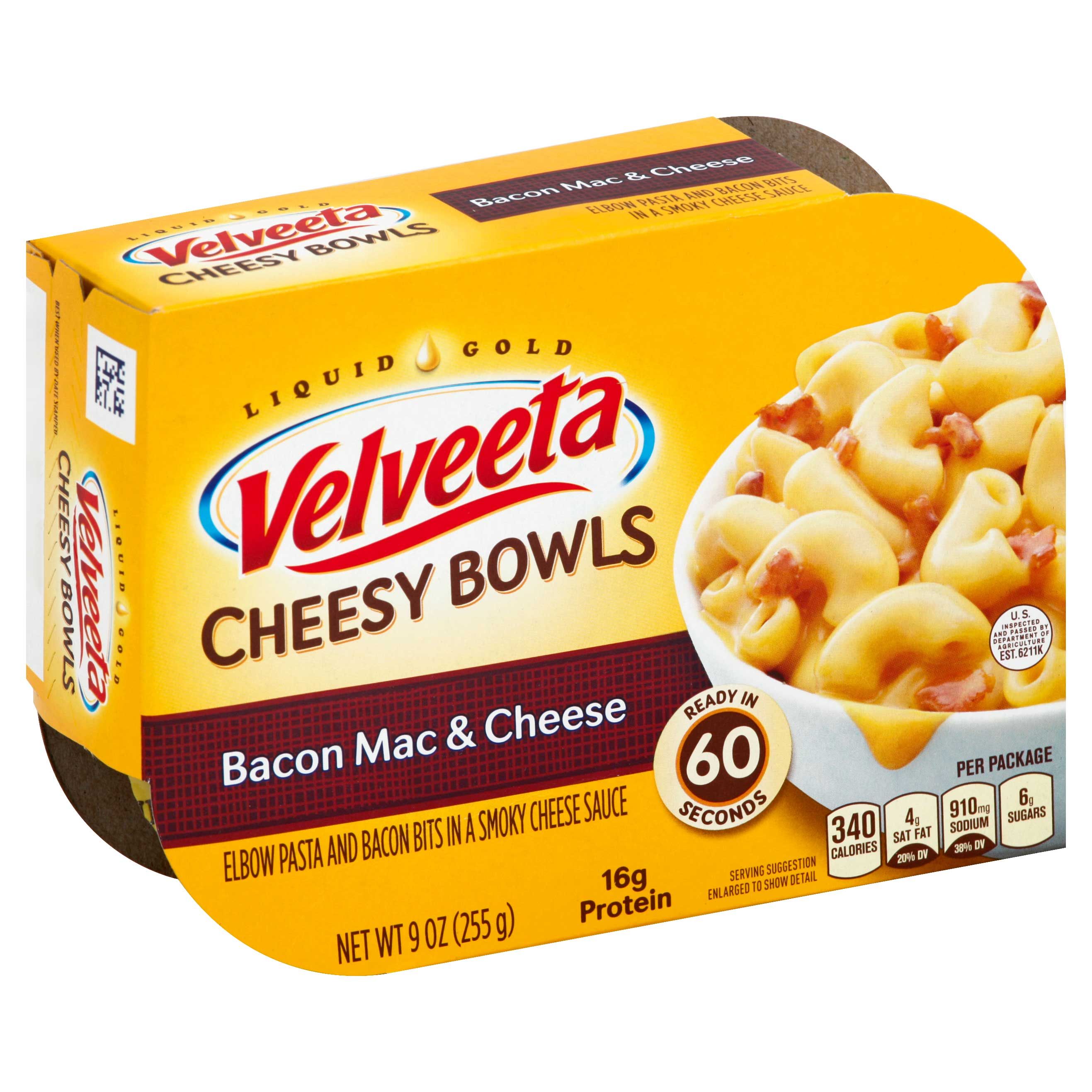 Velveeta Macaroni And Cheese Dinner Bacon Bowl, 9 Ounce -- 6 Per Case