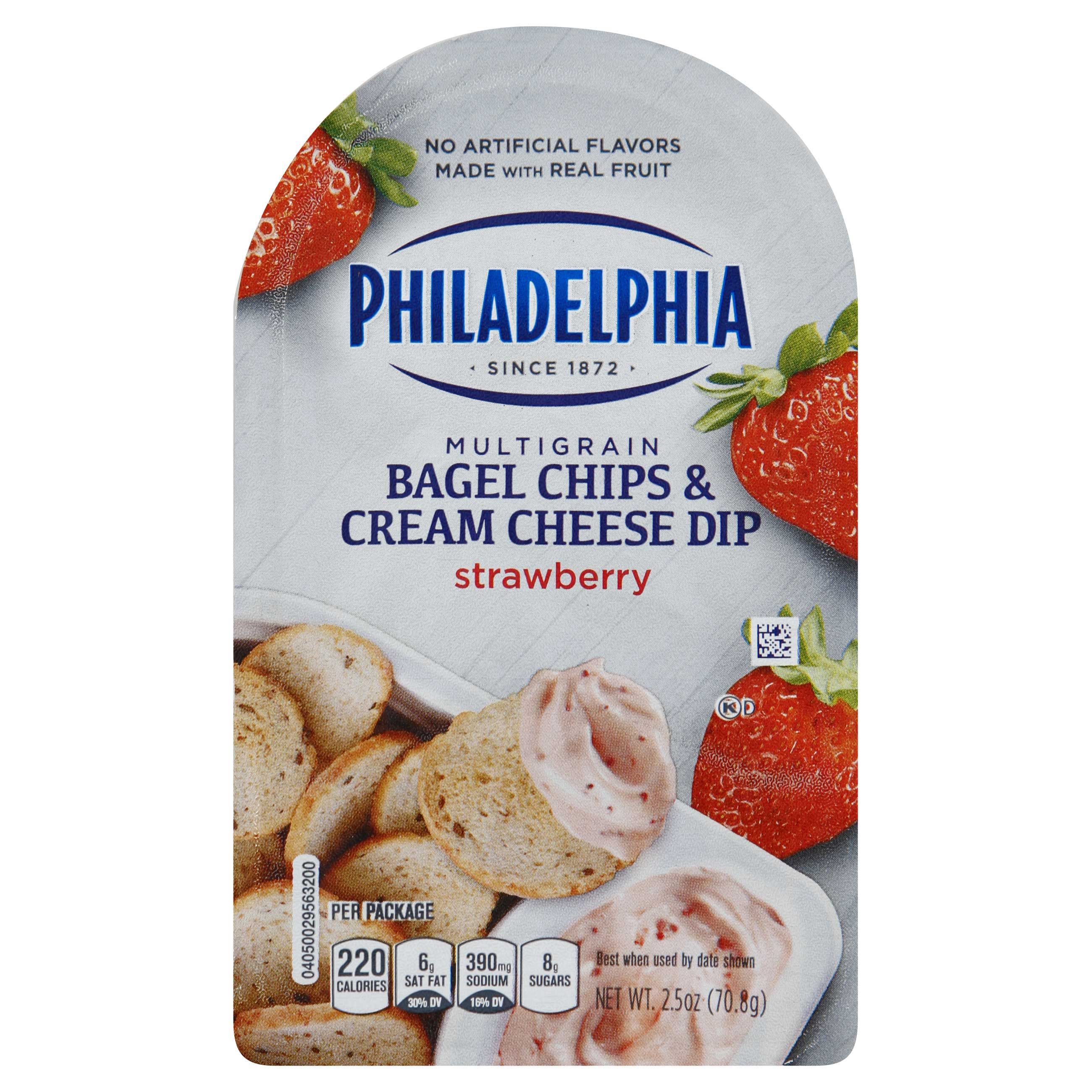 Philadelphia Strawberry Bagel Chips And Cream Cheese Dip, 2.5 Ounce -- 10 Per Case
