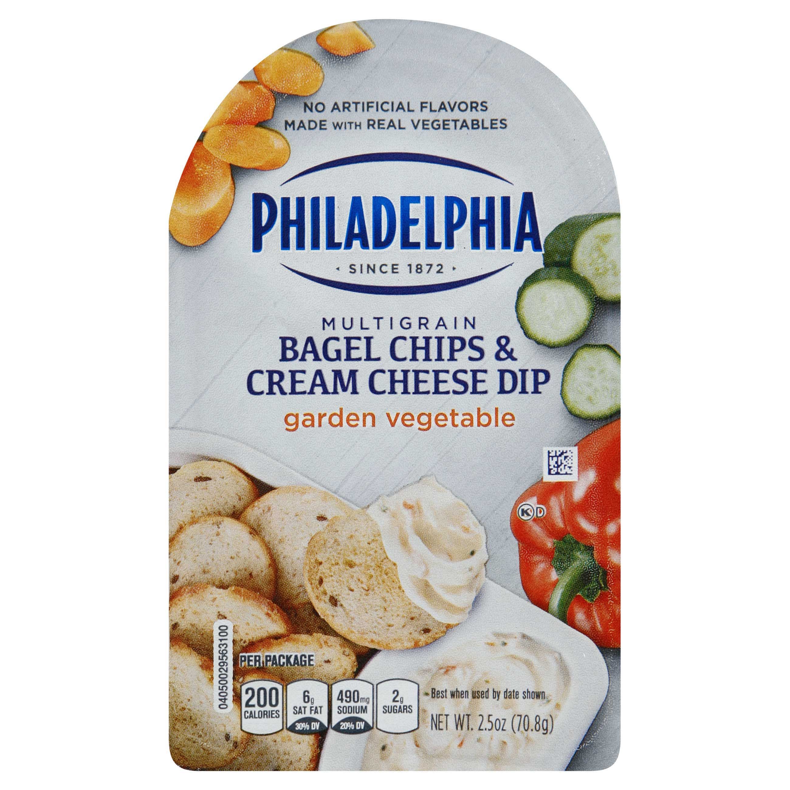Philadelphia Garden Vegetable Bagel Chips And Cream Cheese Dip, 2.5 Ounce -- 10 Per Case