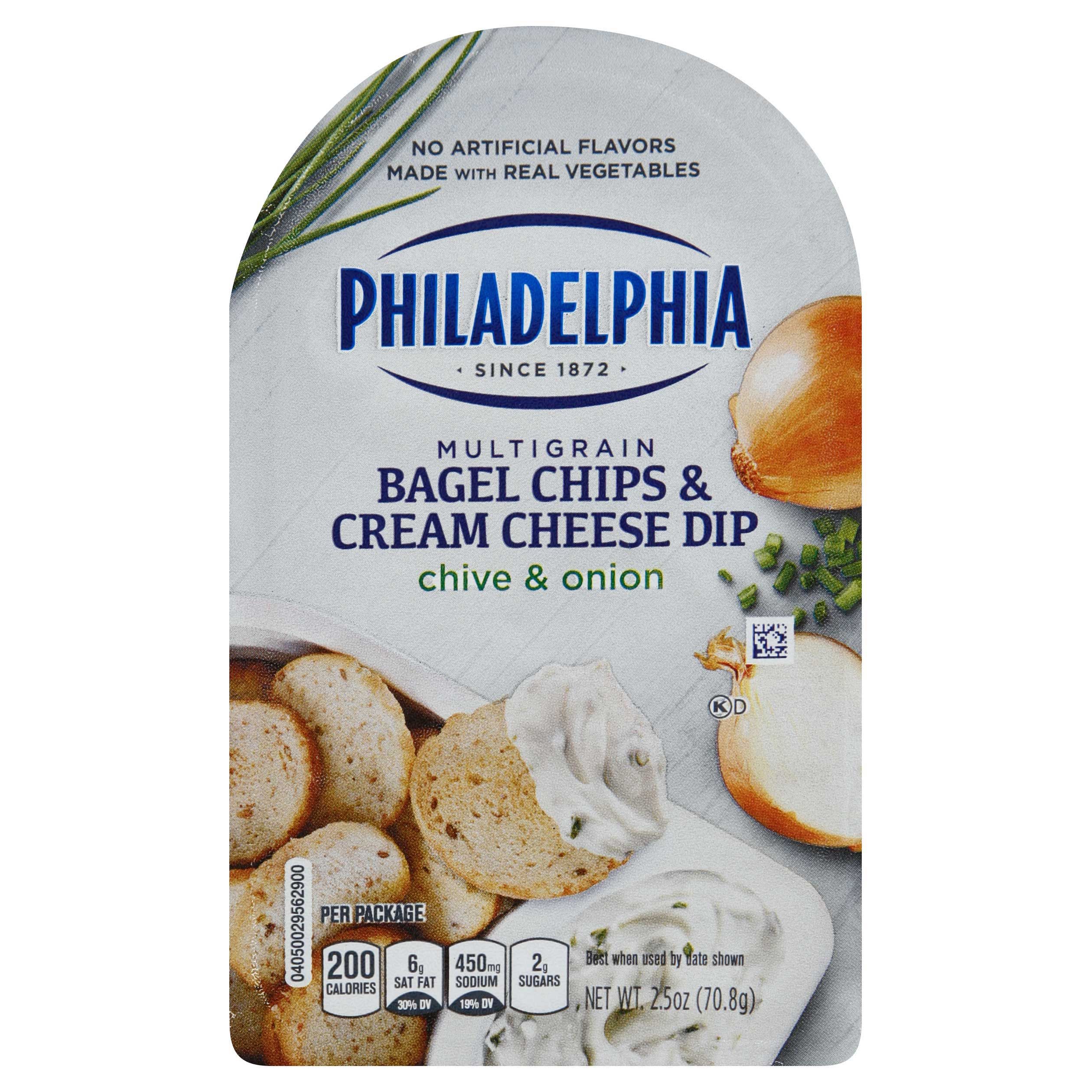 Philadelphia Chive Onion Bagel Chips And Cream Cheese Dip, 2.5 Ounce -- 10 Per Case