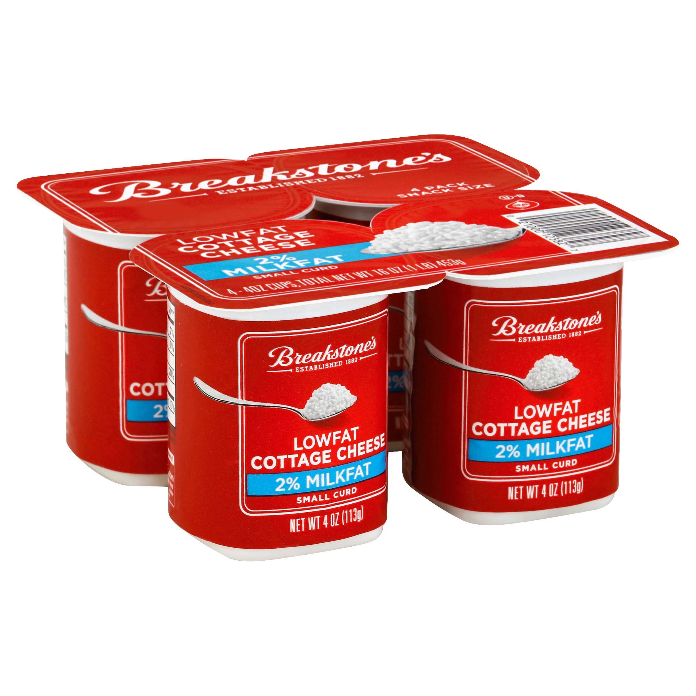 Breakstone's Small Curd Cottage Cheese, 4 Ounce, 4 Count -- 8 Per Case