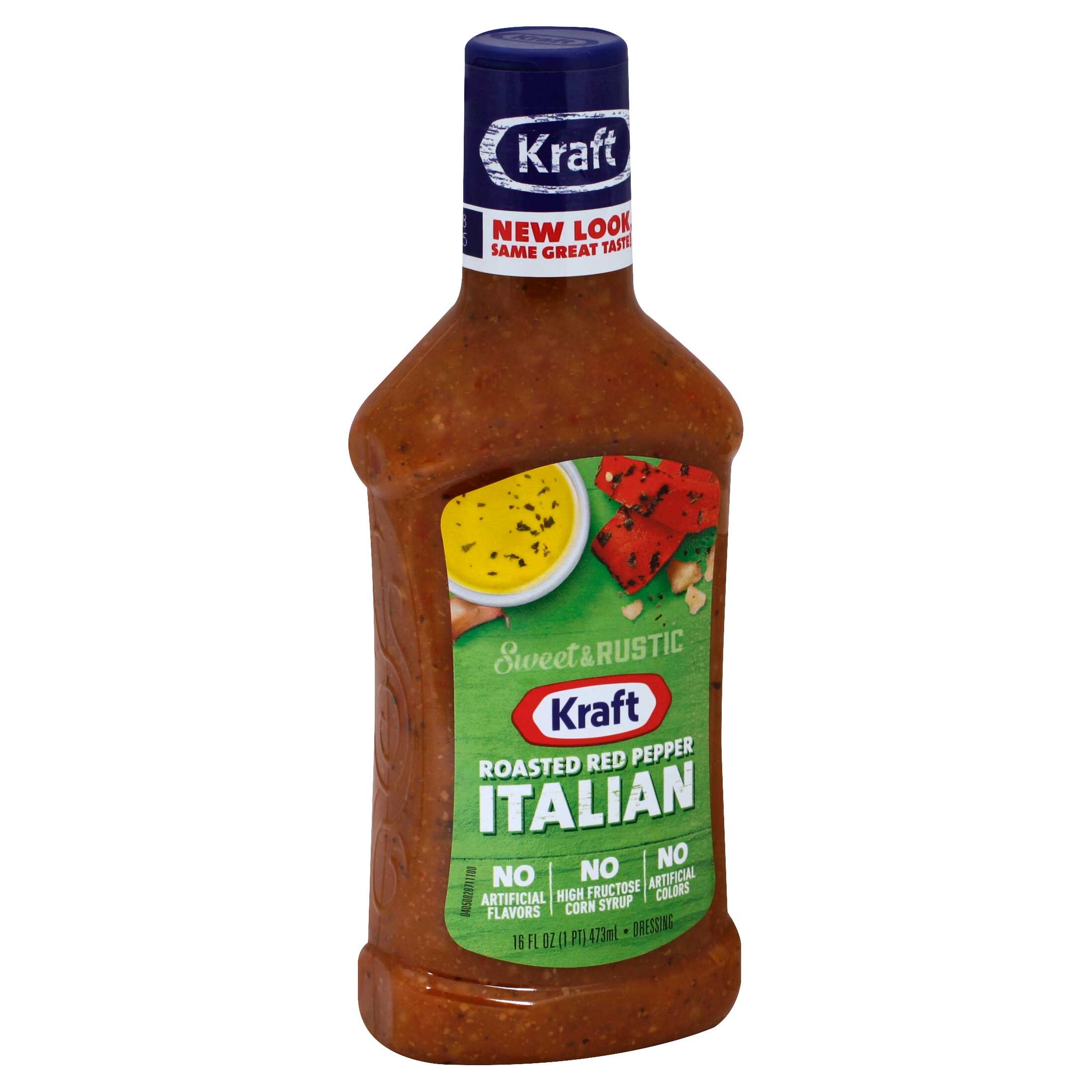 Kraft Roasted Red Pepper Italian Dressing And Marinade, 16 Ounce -- 6 Per Case
