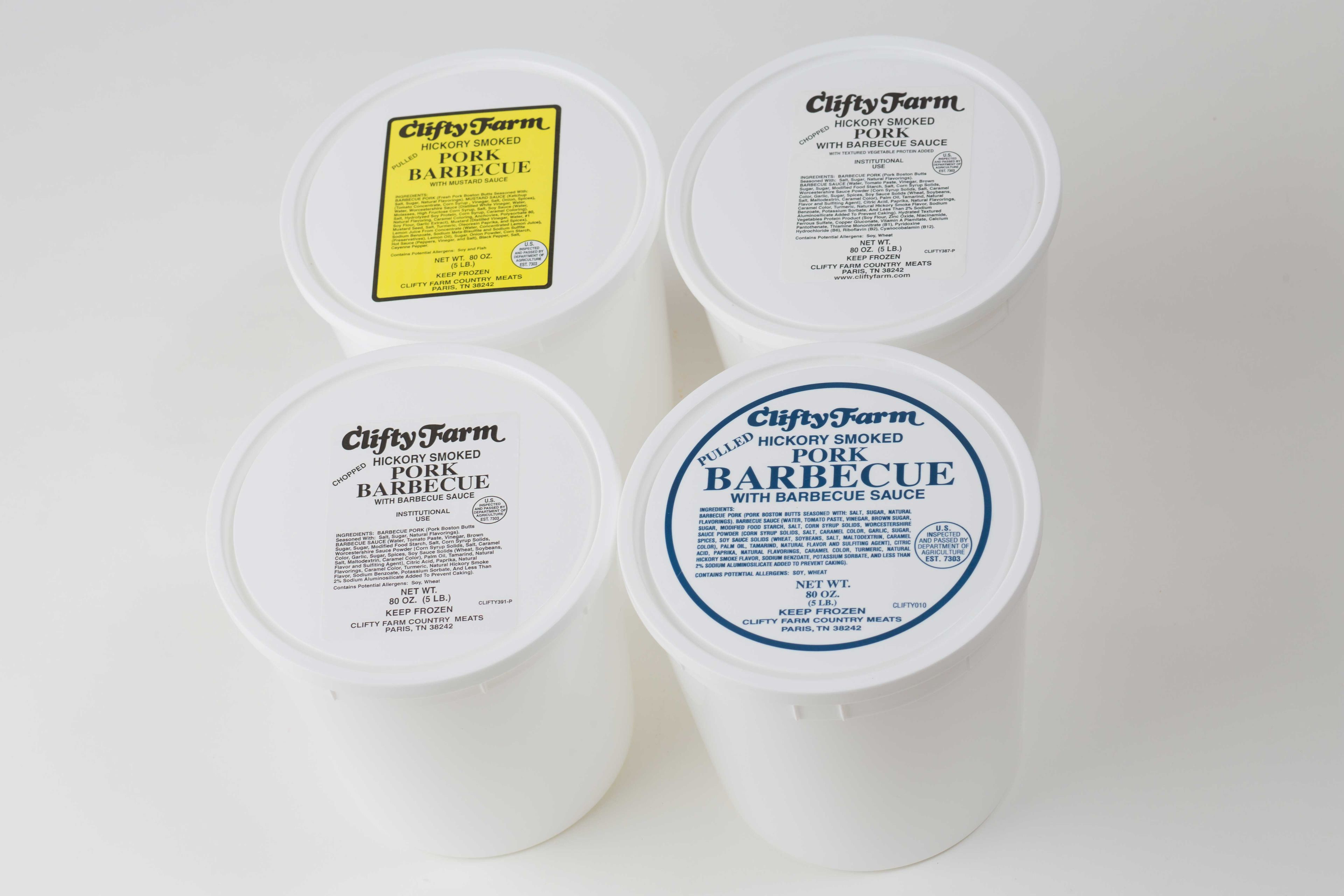 Clifty Farm Hickory Smoked Pulled Barbeque Pork With Tomato Sauce, 10 Pound