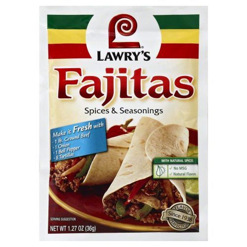 Lawrys Fajita Seasoning Mix, 1.27 Ounce -- 12 Per Case