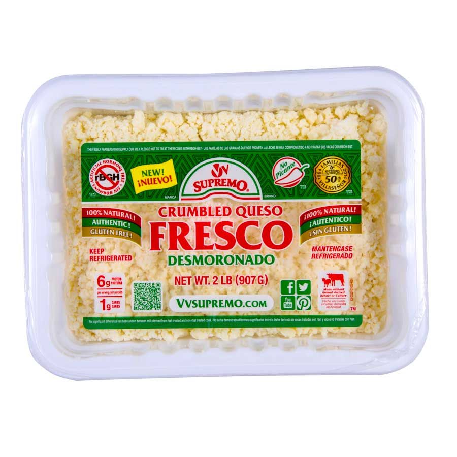 V&v Supremo Queso Fresco Crumbles, 2 Pound -- 6 Per Case