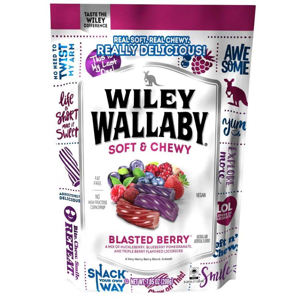 Wiley Wallaby Blasted Berry Licorice, 7.05 Ounce -- 12 Per Case