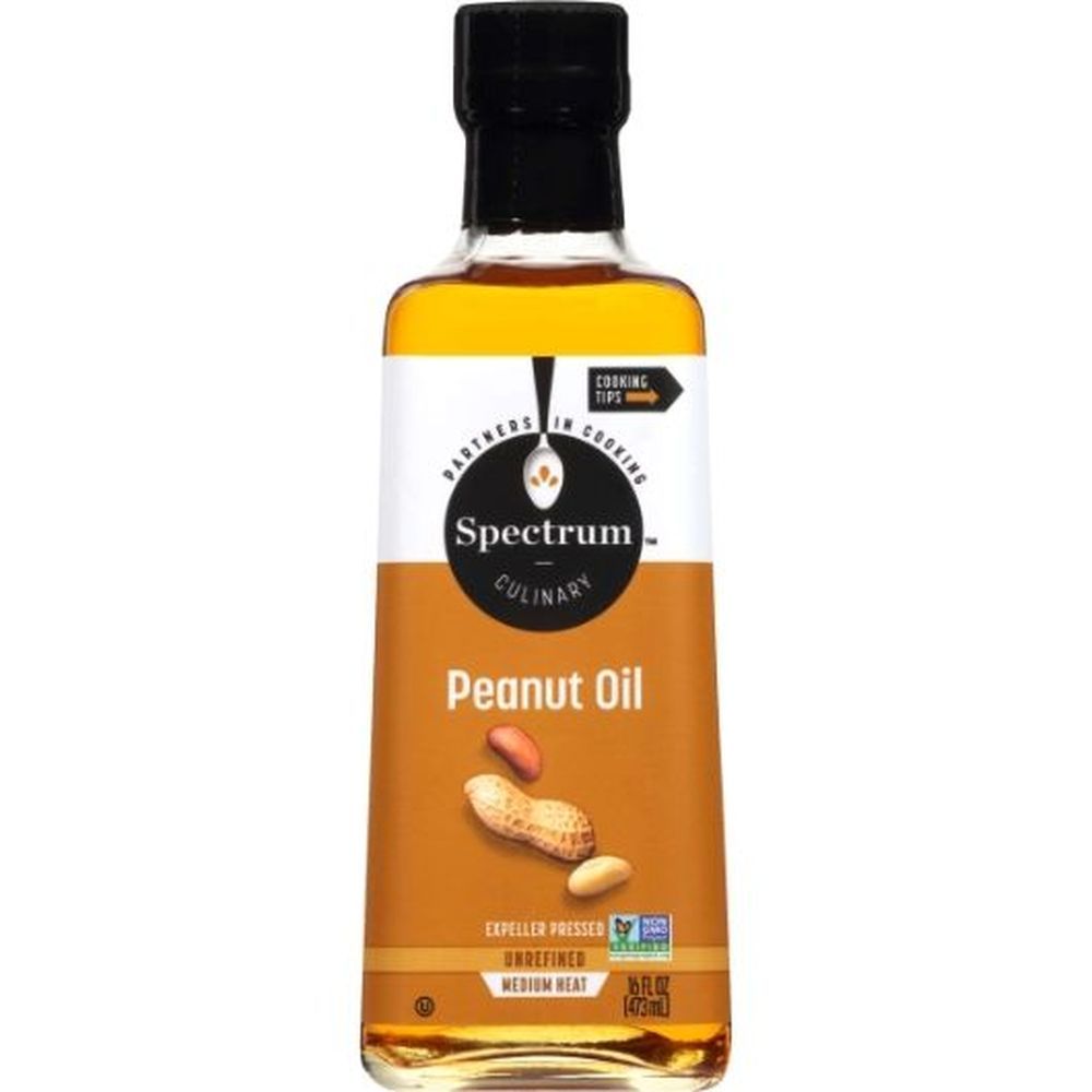 Spectrum Culinary Unrefined Peanut Oil, 16 Fluid Ounce -- 12 Per Case
