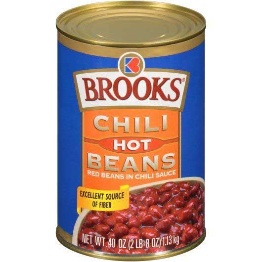 Brooks Chili Hot Beans, 40 Ounce -- 12 Per Case