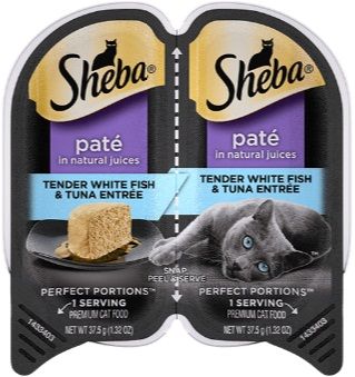 Sheba Premium Pate Tender Whitefish And Tuna Entree Wet Cat Food, 2.6 Ounce -- 24 Per Case