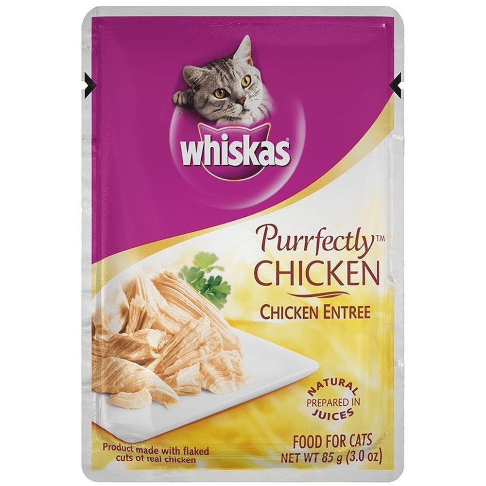 Whiskas Purrfectly Chicken Chicken Entree Wet Cat Food, 3 Ounce -- 24 Per Case