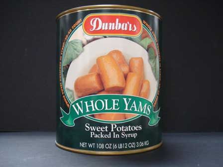 Dunbars Whole Sweet Potato, No. 10 Can -- 6 Per Case