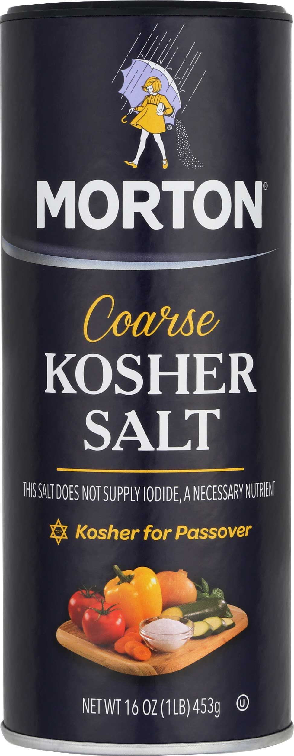 Morton Coarse Kosher Salt, 16 Ounce -- 12 Per Case
