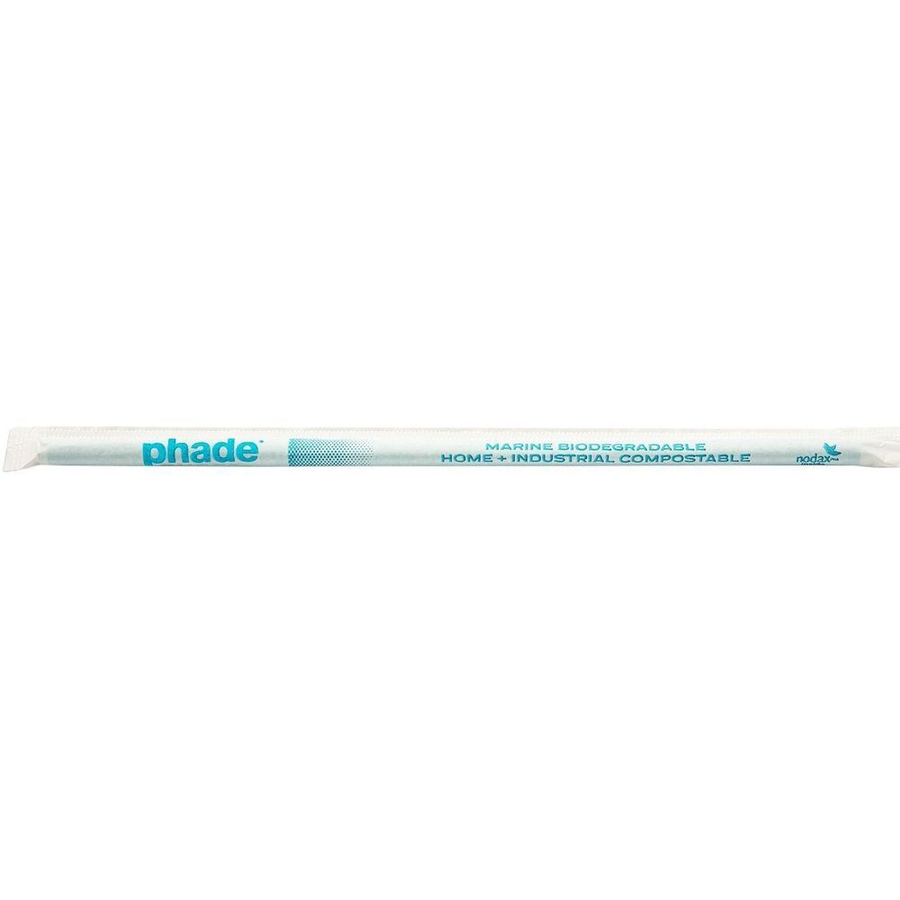 Phade Teal Printed Paper Wrapped Giant Straw, 7.75 Inch -- 3750 Per Case