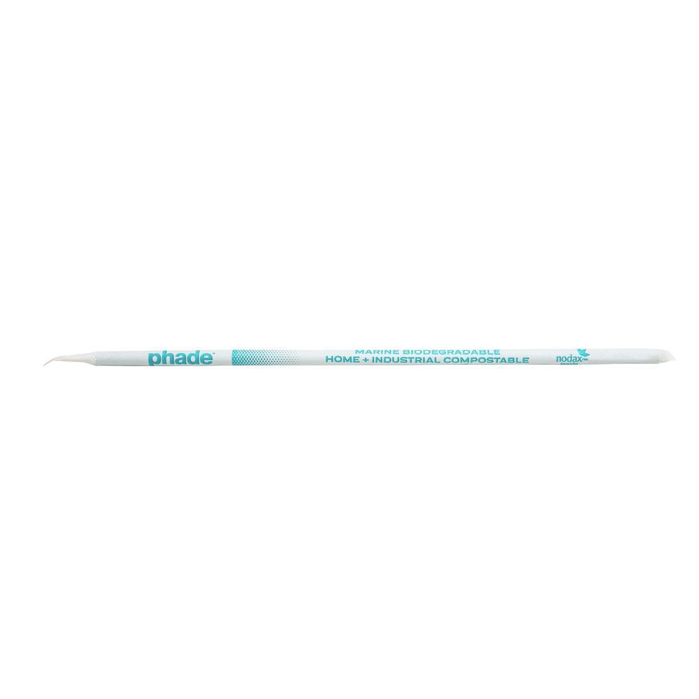 Phade Teal Printed Paper Wrapped Giant Straw, 8.5 Inch -- 1200 Per Case