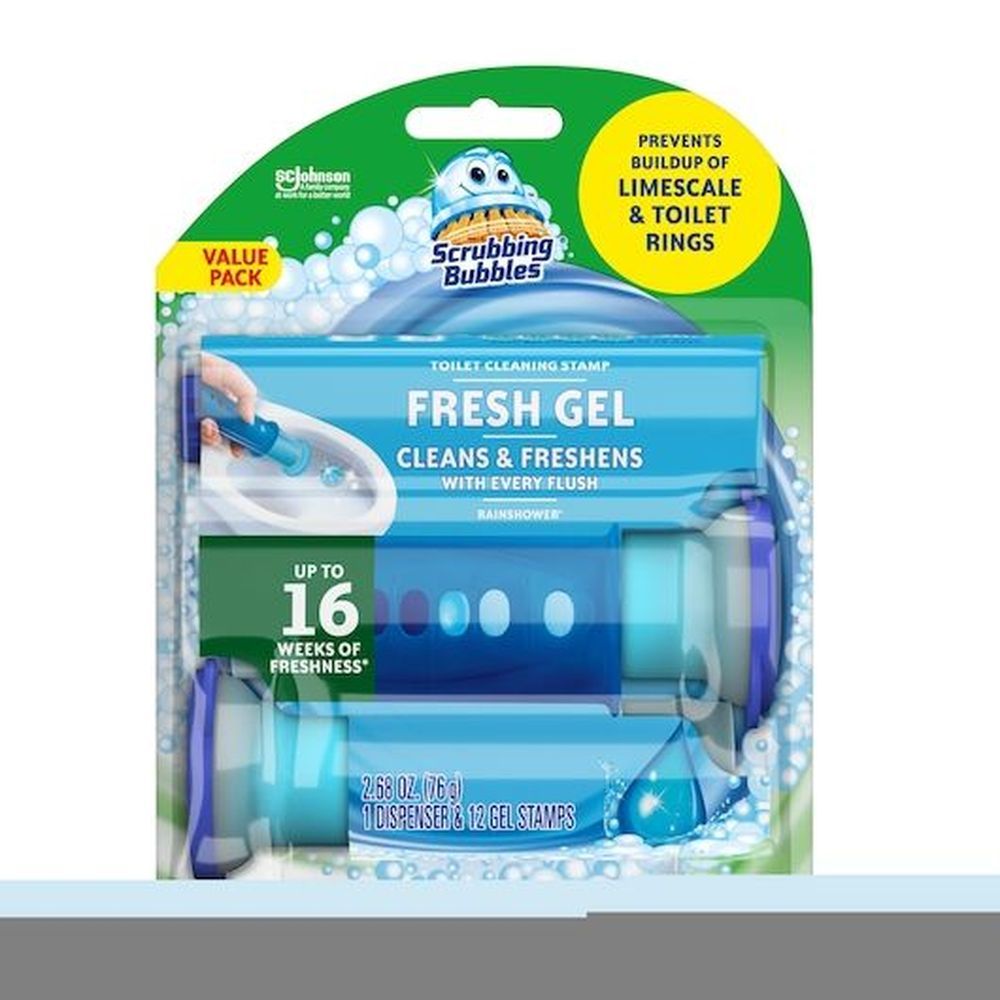Scrubbing Bubbles Fresh Gel Toilet Cleaning Stamp, Blister Pack Starter, 2.68 Ounce -- 6 Per Case