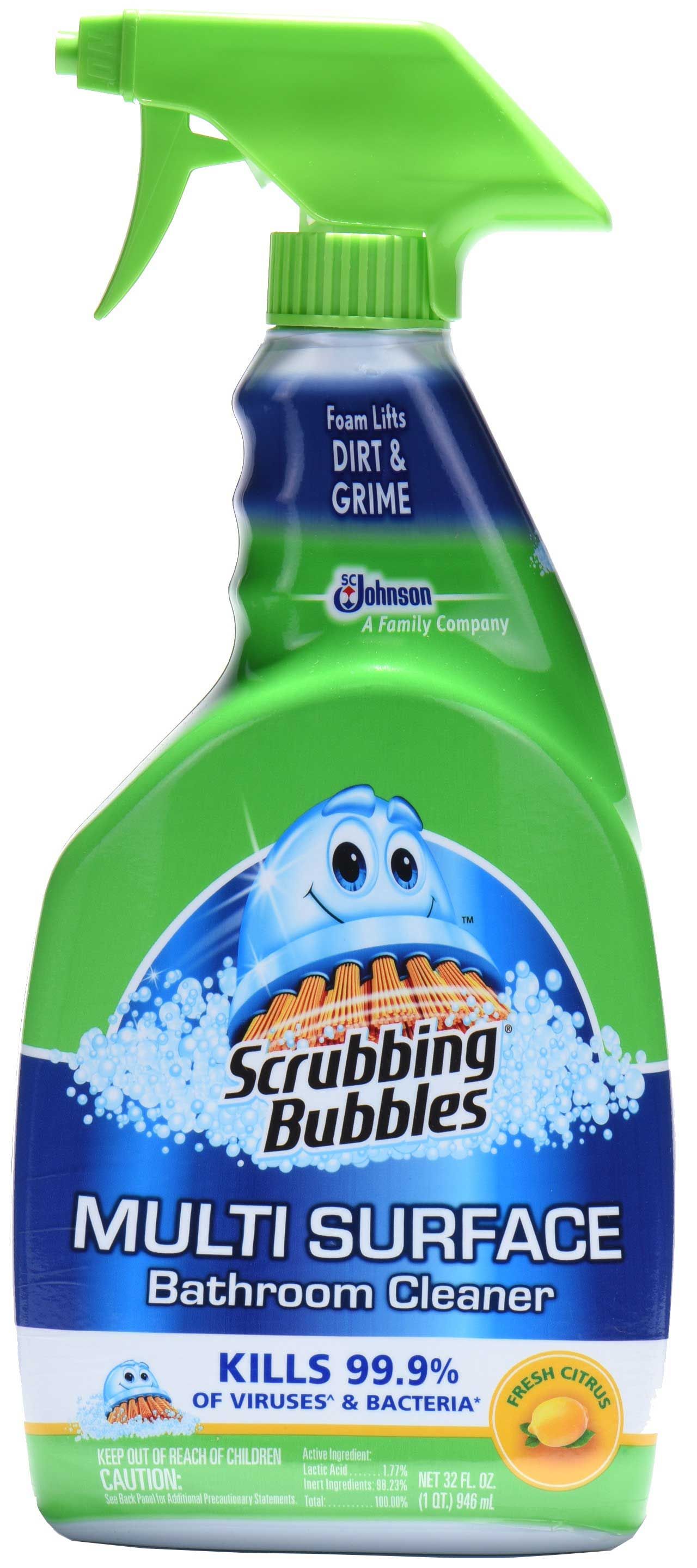 Scrubbing Bubbles Fresh Citrus Multi Surface Foaming Disinfectant Bathroom Cleaner, 32 Fluid Ounce -- 8 Per Case