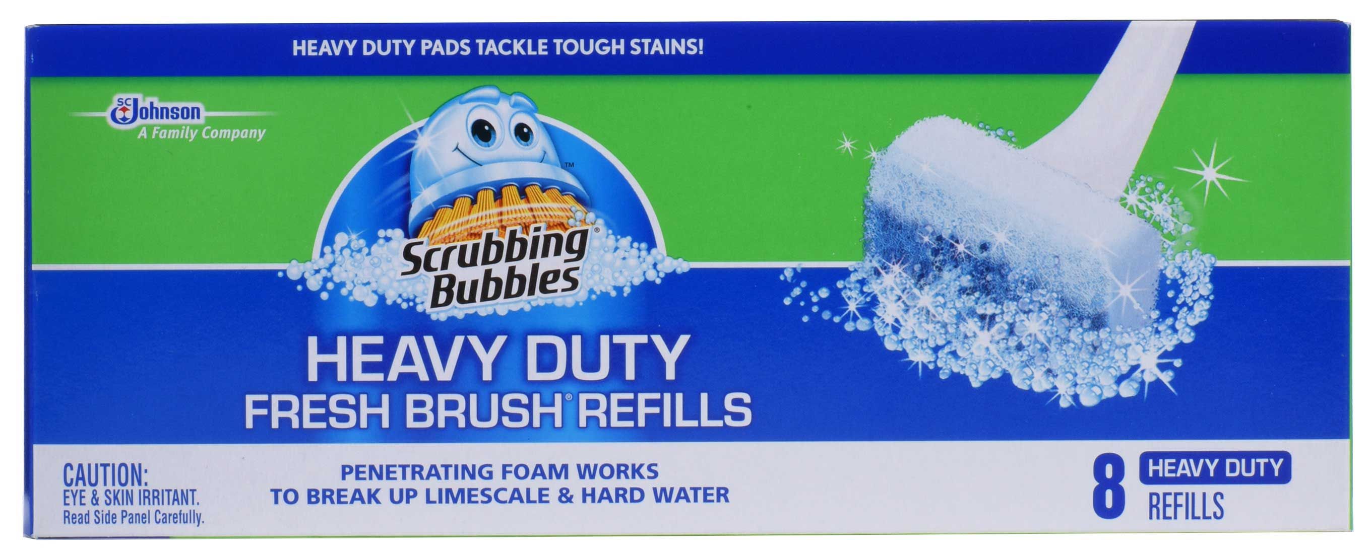 Scrubbing Bubbles Heavy Duty Fresh Brush Refill, 8 Count -- 8 Per Case