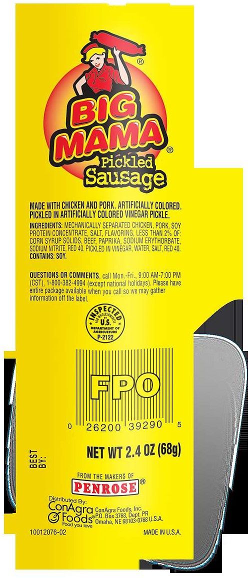 Penrose Big Mama Pickled Sausage, 2.4 Ounce -- 72 Per Case