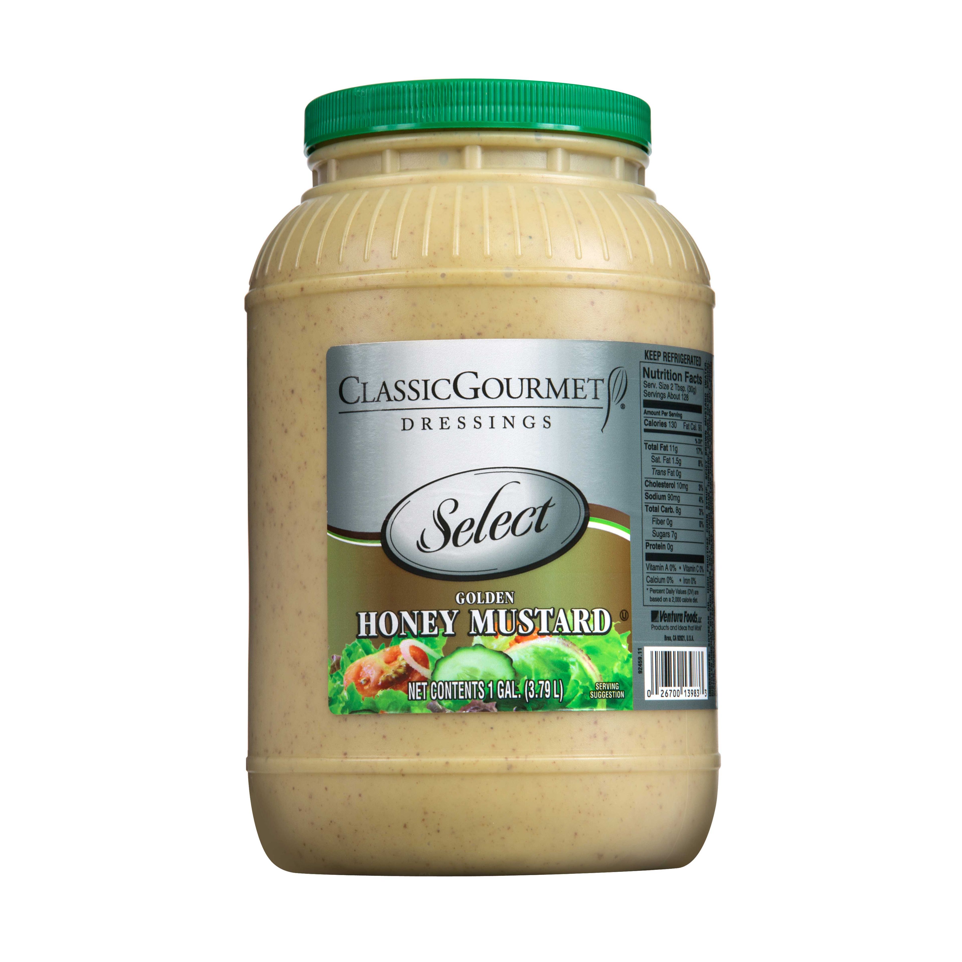 Classic Gourmet Select Golden Honey Mustard Salad Dressing, 1 Gallon -- 4 Per Case