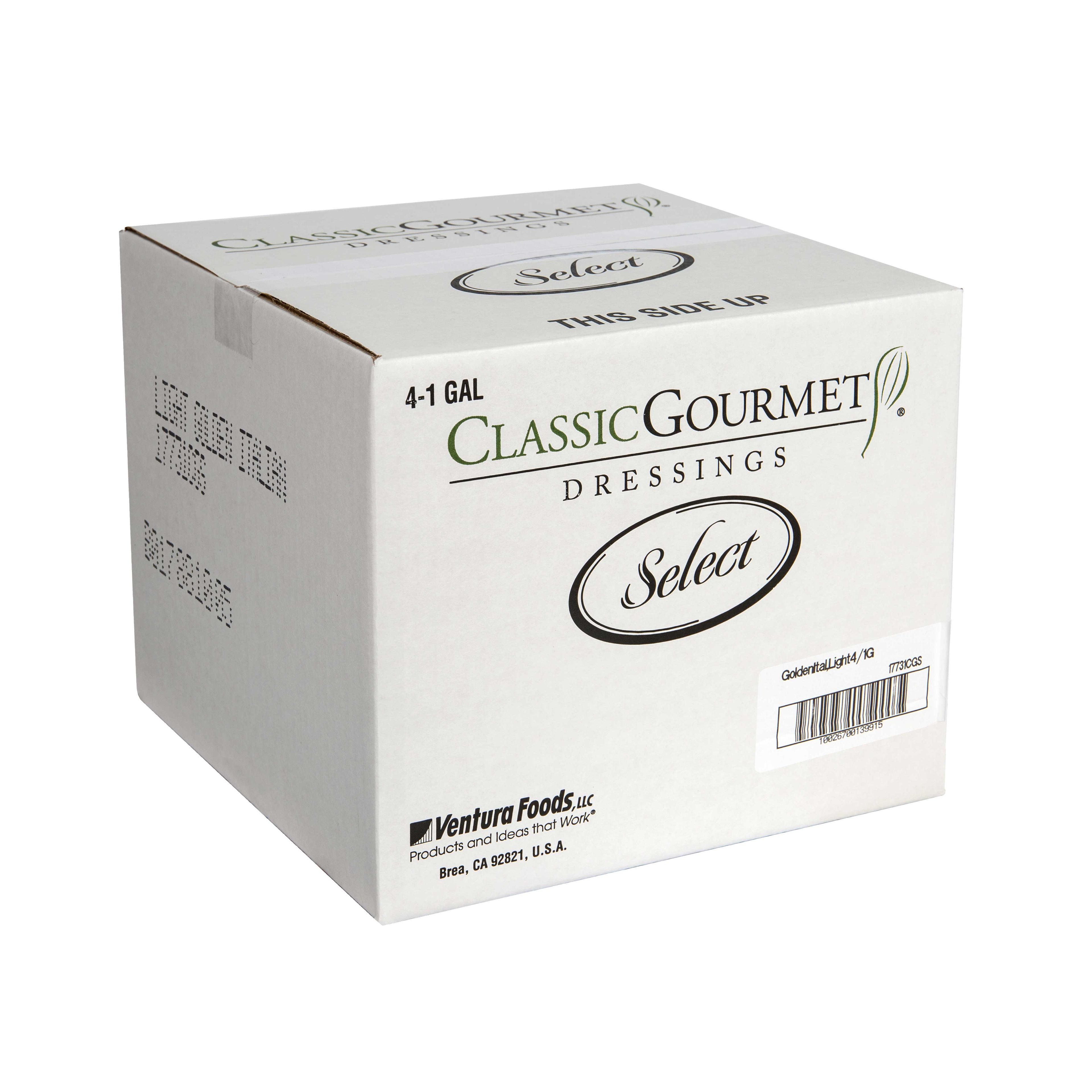 Classic Gourmet Select Light Golden Italian Salad Dressing, 1 Gallon -- 4 Per Case