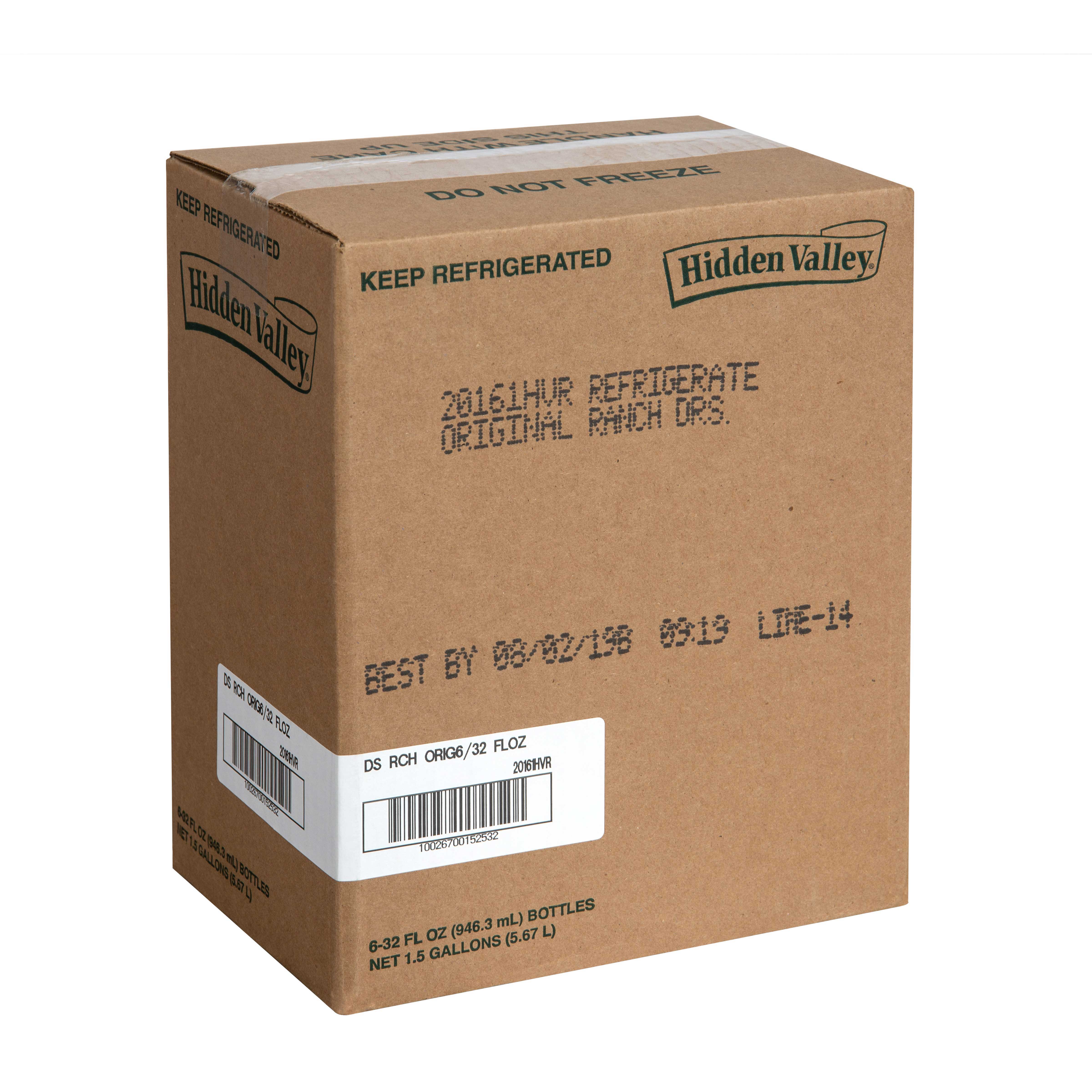 Hidden Valley Original Ranch Dressing, 32 Ounce Pour Bottle -- 6 Per Case