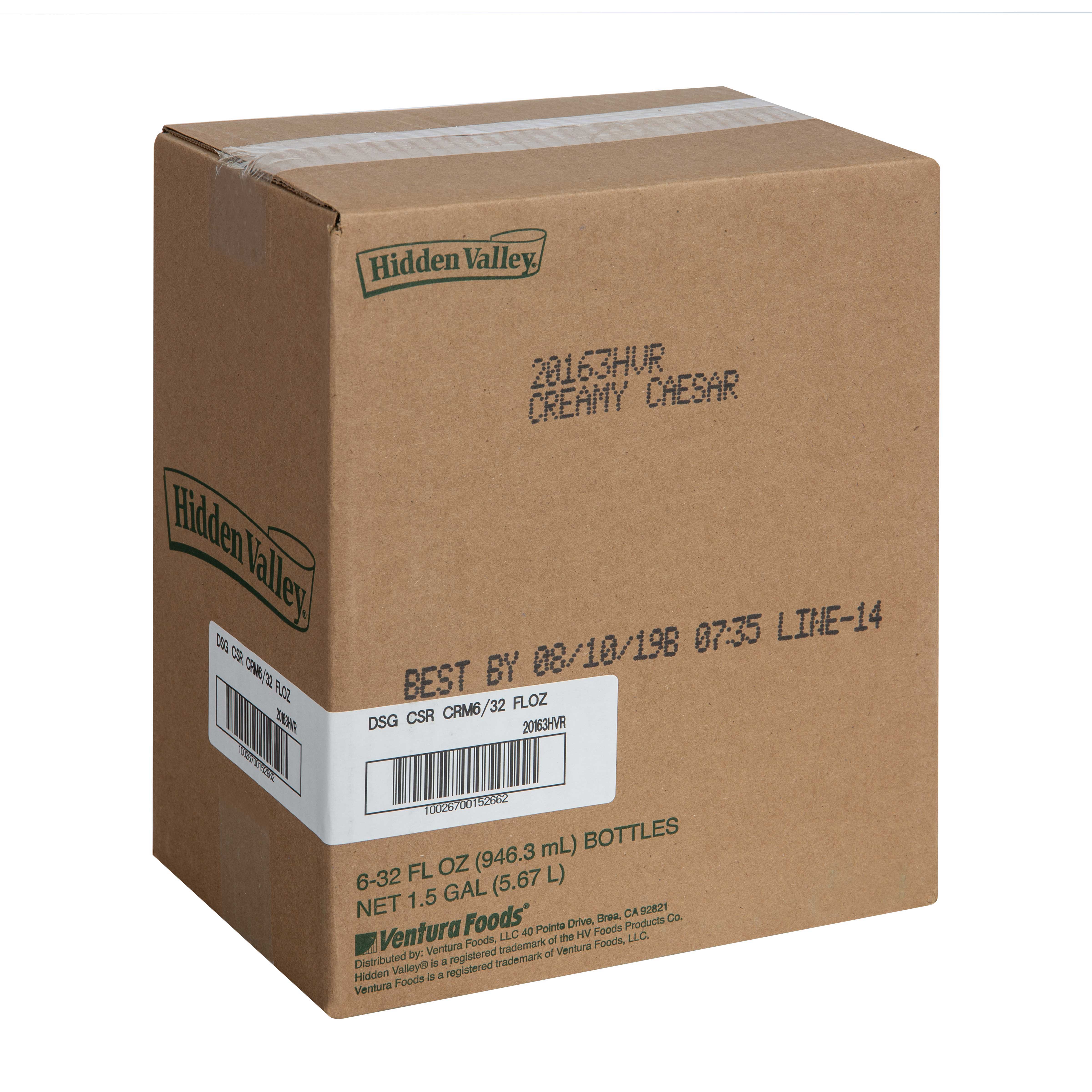 Hidden Valley Creamy Caesar Dressing, 32 Ounce -- 6 Per Case
