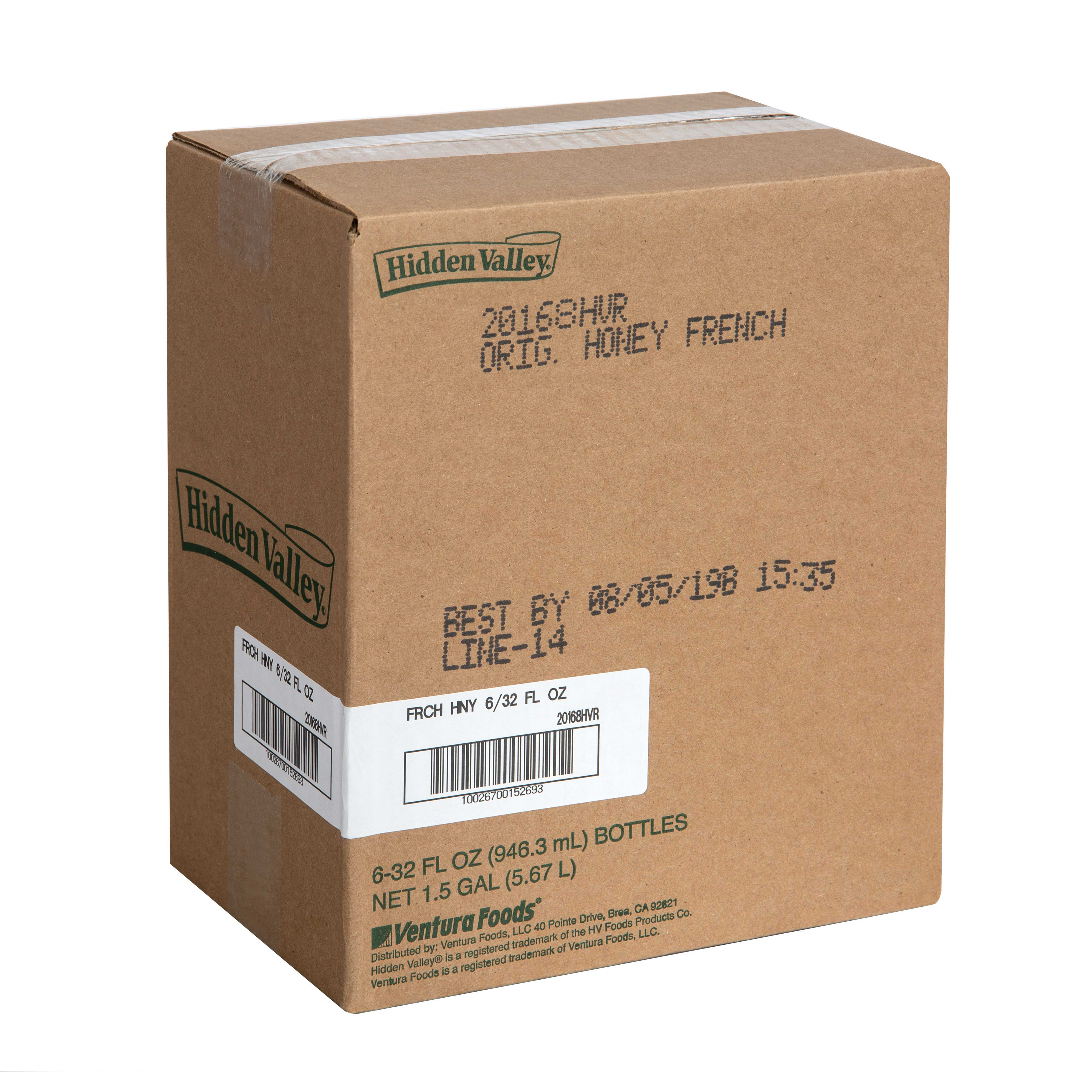 Hidden Valley French Honey Dressing, 32 Ounce Pour Bottle -- 6 Per Case