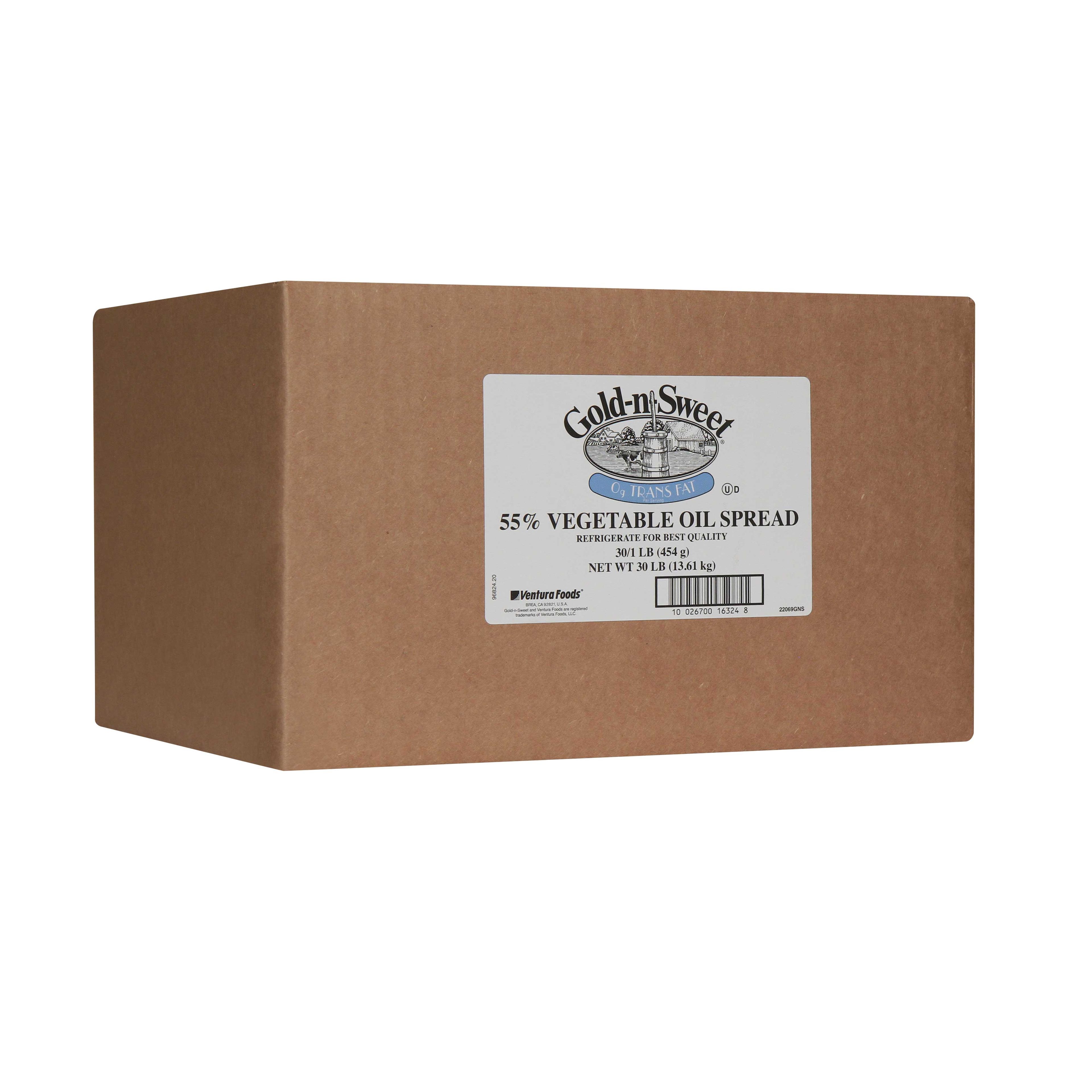 Gold-n-sweet 55 Percent Vegetable Oil Spread, 1 Pound -- 30 Per Case