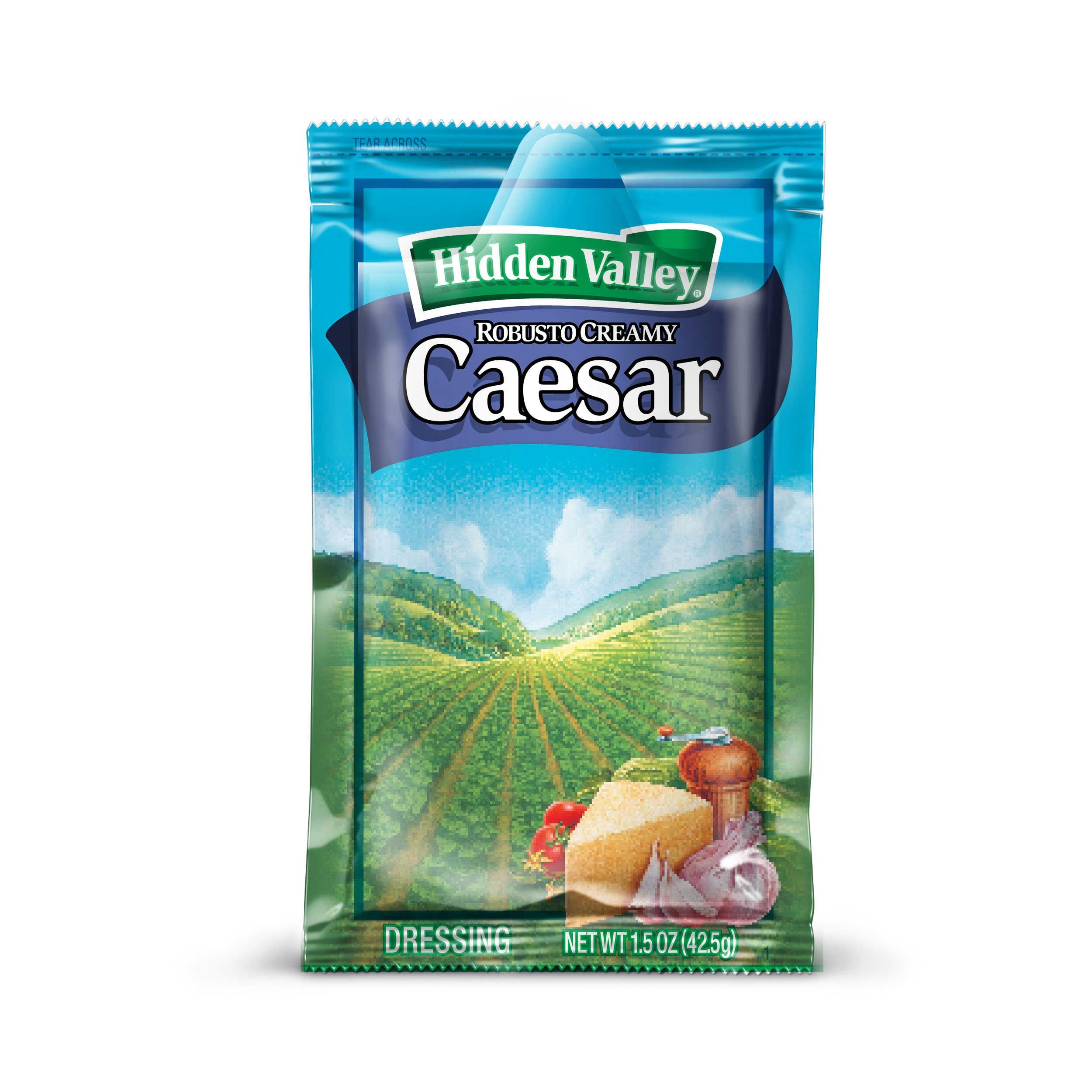 Hidden Valley Creamy Caesar Portion Dressing Pack, 1.5 Ounce -- 84 Per Case