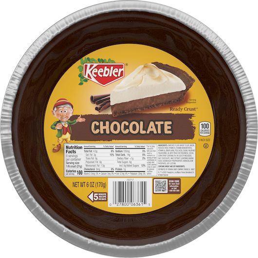 Keebler Chocolate Pie Crust, 6 Ounce Tin -- 12 Per Case