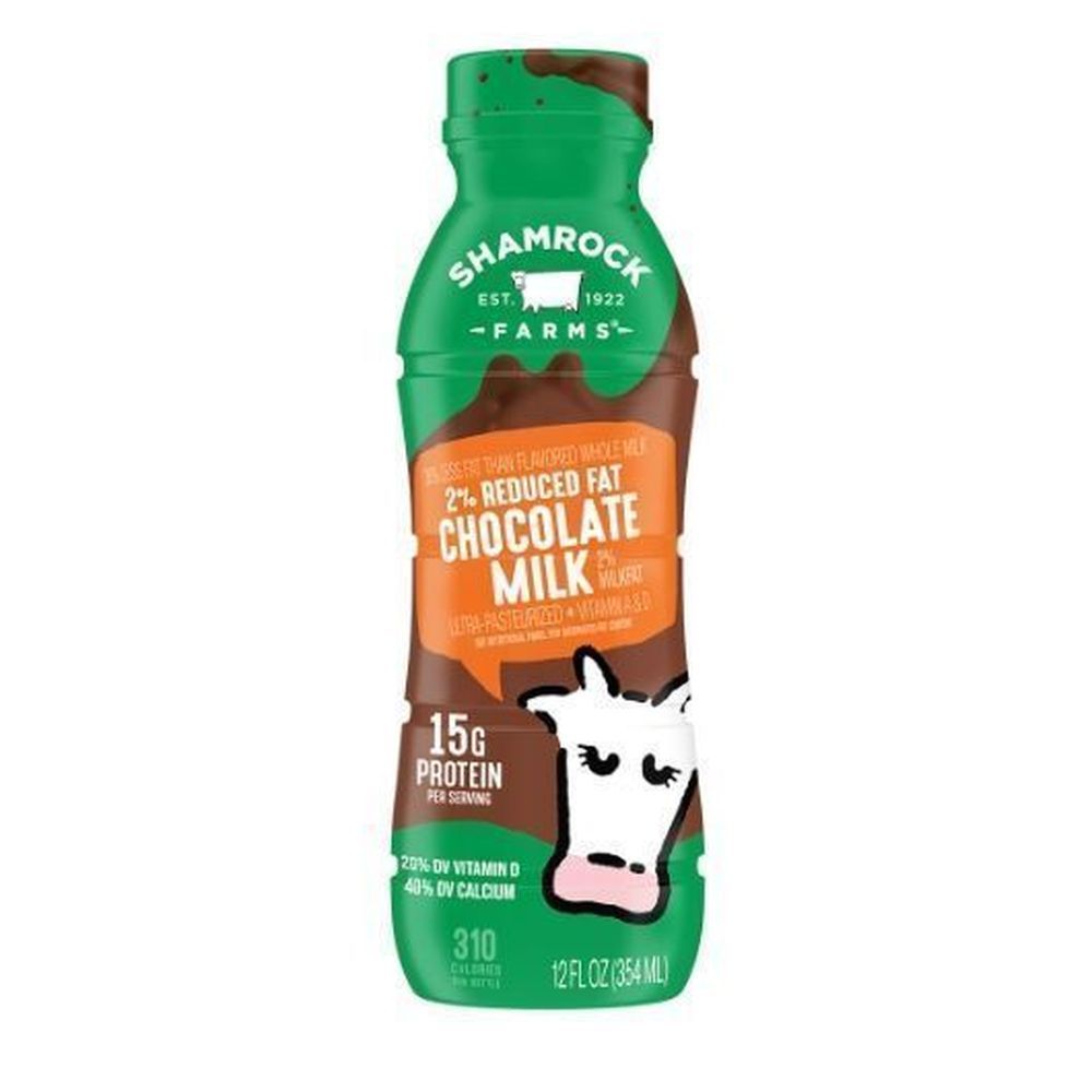 Shamrock Farms Chocolate 2 Percent Reduced Fat Milk, 12 Fluid Ounce -- 12 Per Case