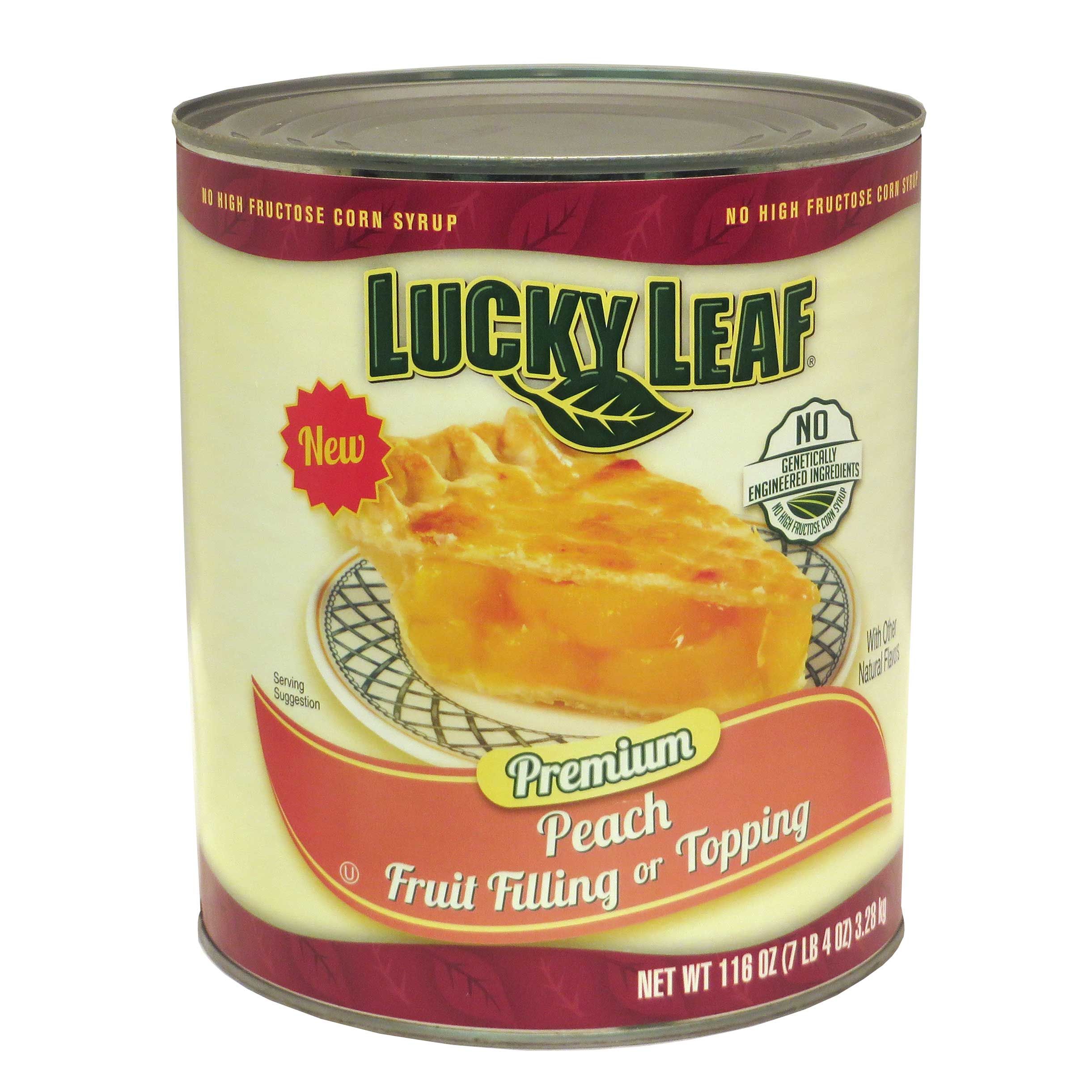 Lucky Leaf Premium Clean Label Peach Fruit Filling Or Topping, 116 Ounce -- 3 Per Case