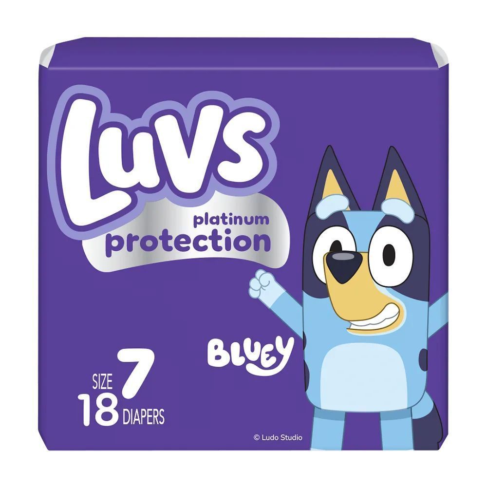 Luvs Platinum Size 7 Giant Plus Diaper Jumbo Pack, 18 Count -- 4 Per Case