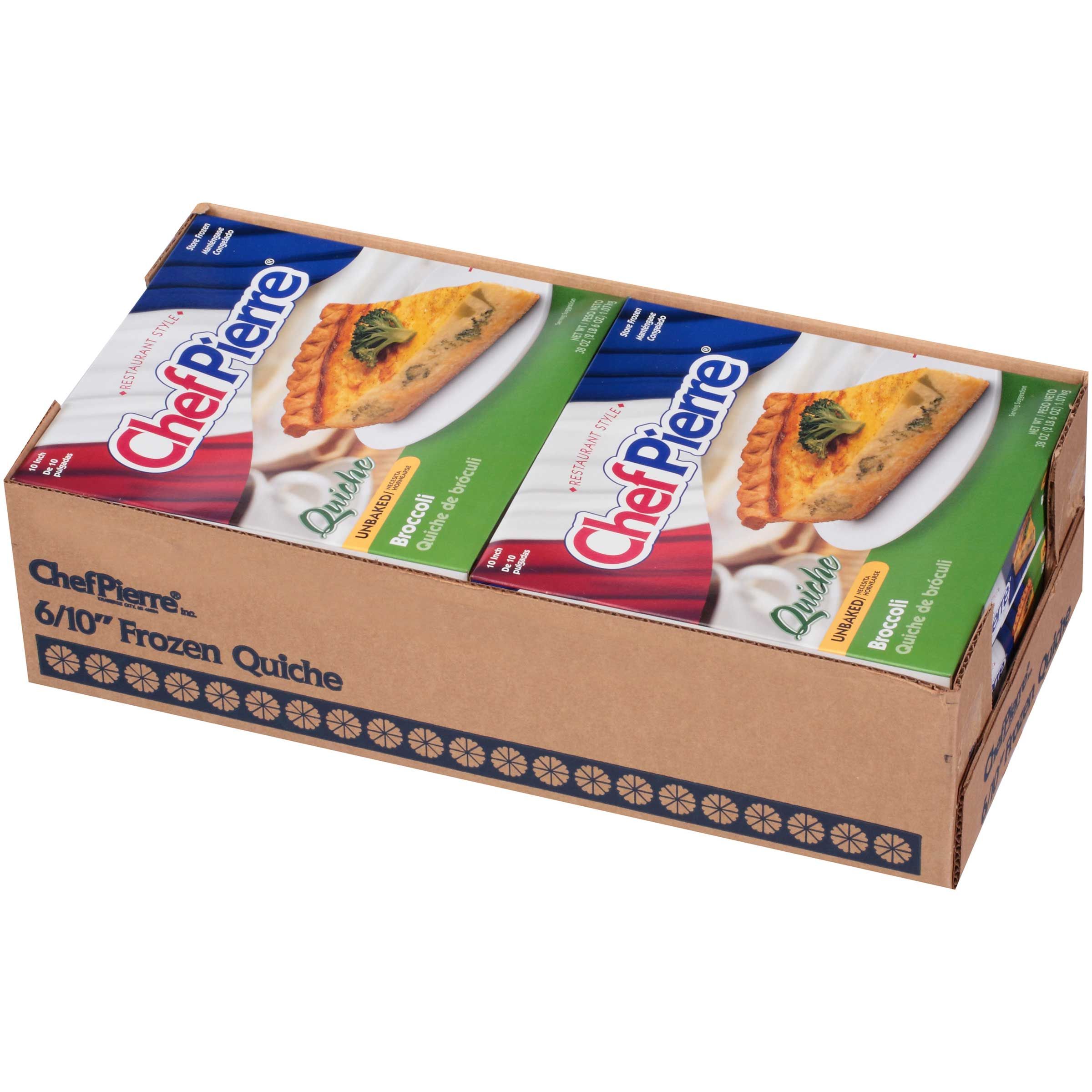 Chef Pierre Unbaked Broccoli Quiche, 10 Inch -- 6 Per Case