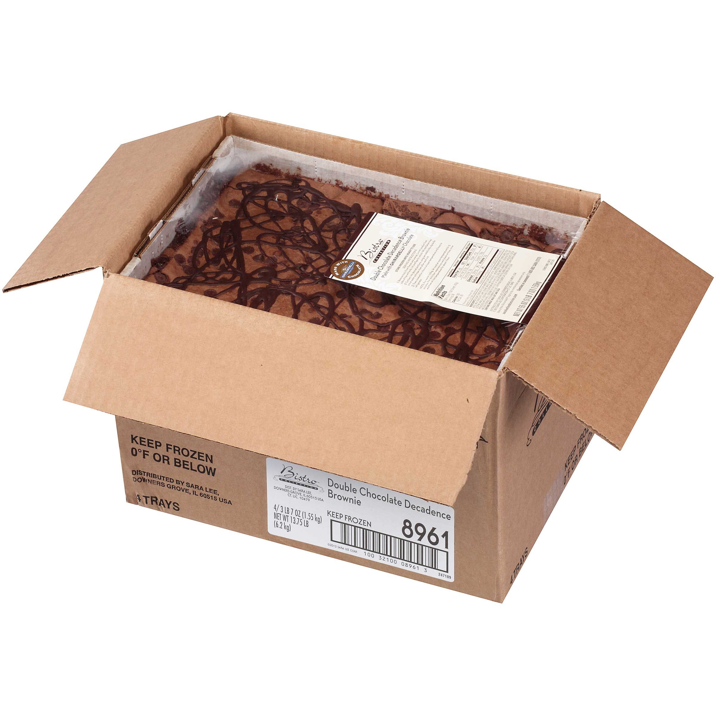 Bistro Collection Double Chocolate Decadence Brownie, 55 Ounce -- 4 Per Case